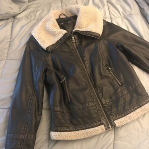 Faux leather jacket